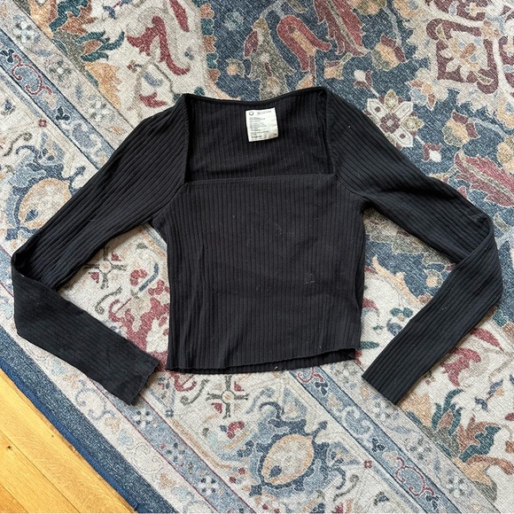 FOR DAYS Upcycled Square Neck Rib LS - Picture 1 of 3